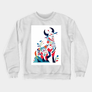 Graceful Sheep - Chinese Zodiac Design Crewneck Sweatshirt